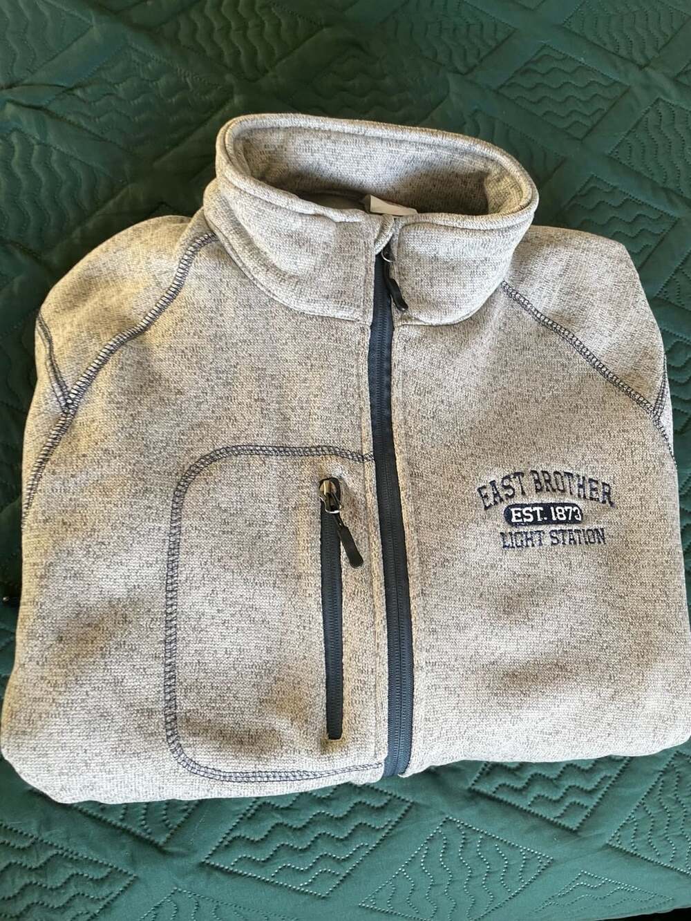 Embroidered East Brother Light Station Crazy Apparel Fleece